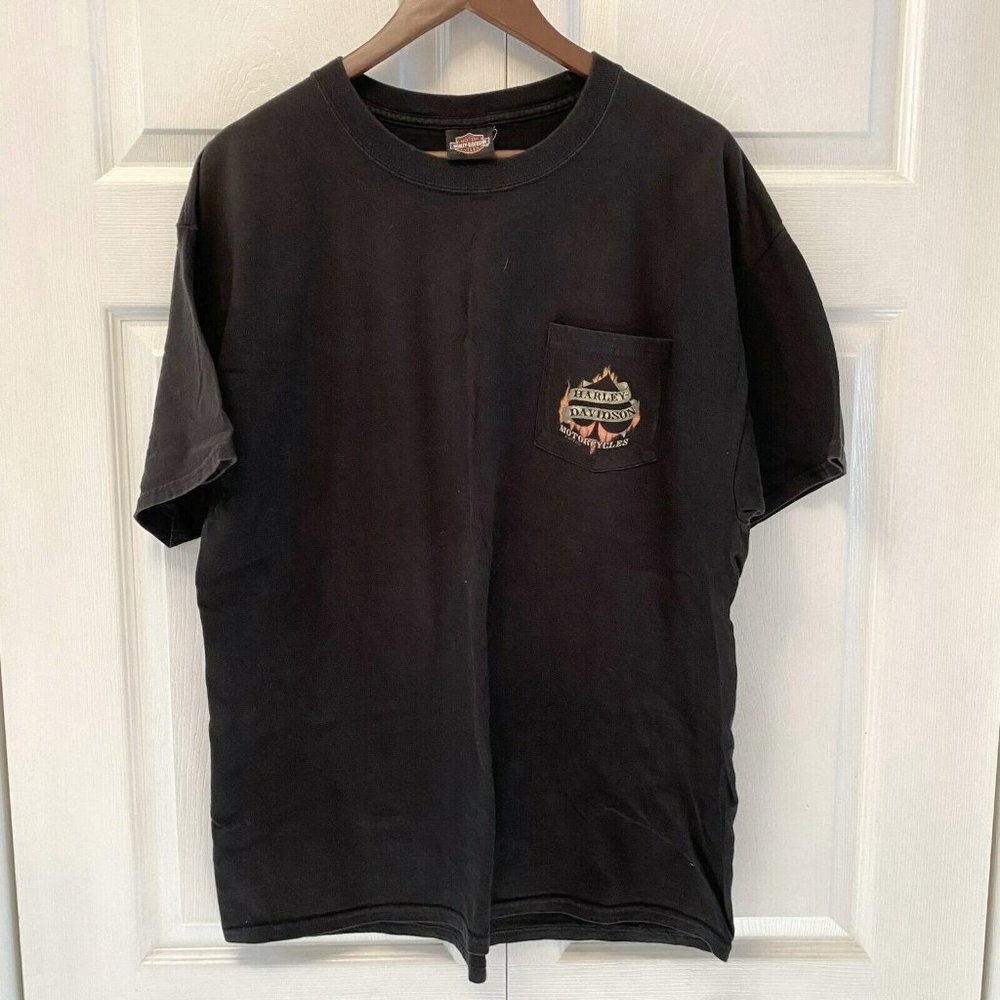 Sold Harley-Davidson 2012 Black Short Sleeve Graphic Pocket T-Shirt Men's Sz xl - Picture 2 of 4